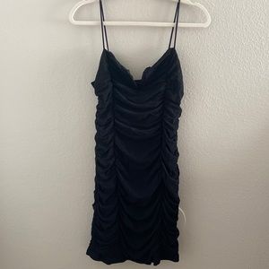 Black ruched dress